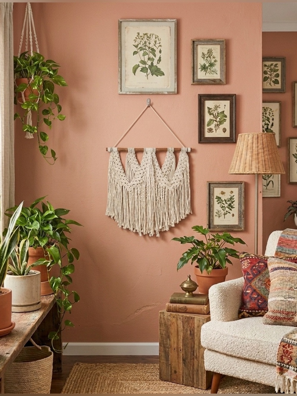 Handmade Cream Macramé Wall Hanging